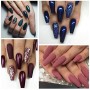 Lagunamoon Base e Top Coat Semipermanente, Top Coat Opaco, Smalto per Unghie in gel LED UV, 3pcz Smalto per Unghie Soak off 8ML