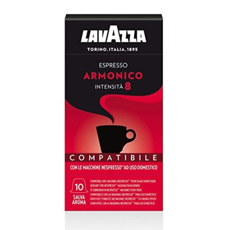 Lavazza 100 Capsule Compatibili Nespresso, Espresso Armonico, 10 Confezioni da 10 Capsule