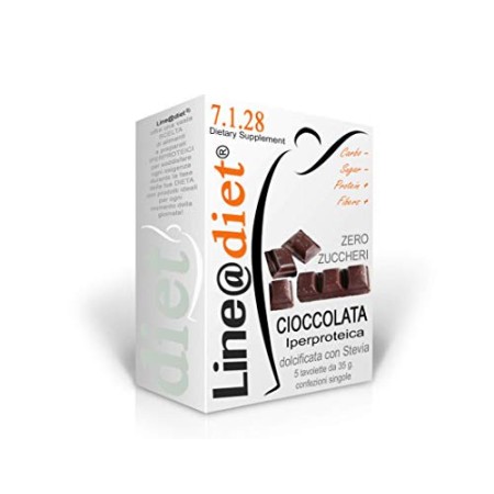 Tavolette di CIOCCOLATA PROTEICA zero ZUCCHERI Line@Diet la cioccolata PROTEICA da MORDERE… 0,9 grammi di ZUCCHERI per 35gr - 