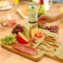Harcas, tagliere e coltello in bambù Ideale per servire formaggi, cracker, salumi e cibo. Dimensioni: 33 x 33 x 3,5 cm.