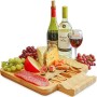 Harcas, tagliere e coltello in bambù Ideale per servire formaggi, cracker, salumi e cibo. Dimensioni: 33 x 33 x 3,5 cm.