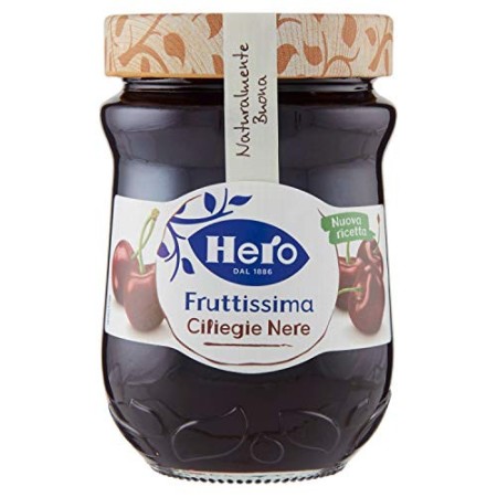 Hero Fruttissima Confettura di Ciliegie Nere Naturalmente Buona - 345 gr