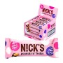 NICKS Peanut n Fudge, barretta di cioccolato al latte con arachidi e caramelle, senza zuccheri aggiunti, senza glutine, 20 x 40g