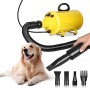 amzdeal Soffiatore per Cani con 4 Ugelli, 2800W, 2 Livelli di Temperature(30℃/55℃), velocità di Vento Regolabile, Meno Rumo