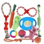 FONPOO Giochi Cane,Corda Cane Resistenti Giochi per Cani Grandi Giochi Cane Cucciolo Set Giochi Cane 10 Pezzi