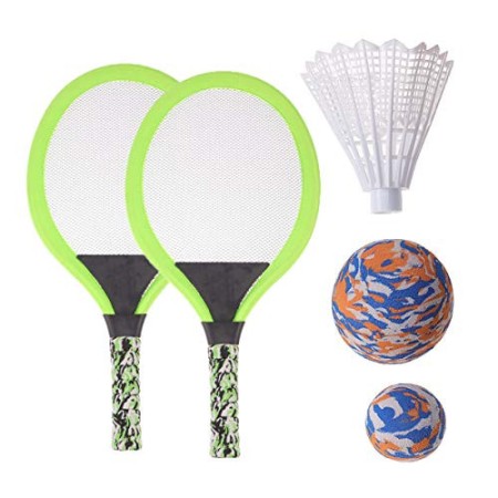 LIOOBO 1 set di racchette da badminton per bambini con palla per giochi sportivi per bambini all'aperto