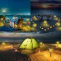 Idealife Luci solari con fiamma tremolante luci a LED impermeabili Illuminazione esterna per giardino Luci decorative da crepusc