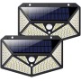 Luce Solare Led Esterno, Kilponen【Illuminazione a 6 Lati 1500LM】Lampada Solare Esterno con Sensore di Movimento 2200mAh Luci