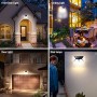 Luce Solare Led Esterno, Kilponen【Illuminazione a 6 Lati 1500LM】Lampada Solare Esterno con Sensore di Movimento 2200mAh Luci
