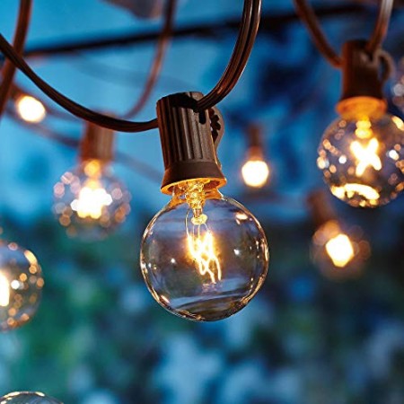 OxyLED Catene luminose, 25ft G40 luci esterne a corda, [Versione aggiornata] luci all'aperto della corda del giardino del patio 