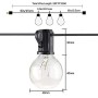 OxyLED Catene luminose, 25ft G40 luci esterne a corda, [Versione aggiornata] luci all'aperto della corda del giardino del patio 