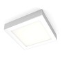 Plafoniera LED, LED integrati 12W, equivalente a 80W, luce calda 3000K, quadrata, lato 17cm, faretto moderno per cucina, salotto