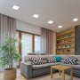 Plafoniera LED, LED integrati 12W, equivalente a 80W, luce calda 3000K, quadrata, lato 17cm, faretto moderno per cucina, salotto