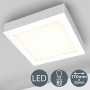 Plafoniera LED, LED integrati 12W, equivalente a 80W, luce calda 3000K, quadrata, lato 17cm, faretto moderno per cucina, salotto