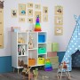 Homfa Scaffale Espositore per Soggiorno e Ufficio, Libreria Moderna con Ripiani Irregolari, Mobile Decorativo in Legno con 8 cub