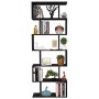 Homfa Scaffale Libreria Mobile Soggiorno in Legno Mobile per Archiviazion Carico 30 kg 70 × 23.5 × 190.5cm (Nero)