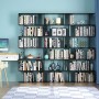 Homfa Scaffale Libreria Mobile Soggiorno in Legno Mobile per Archiviazion Carico 30 kg 70 × 23.5 × 190.5cm (Nero)
