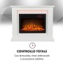Klarstein Salzburg - Caminetto, Camino Elettrico, Effetto Fiamma, 1000 o 2000 Watt, Retroilluminazione Commutabile, InstaFire, T