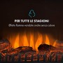 Klarstein Salzburg - Caminetto, Camino Elettrico, Effetto Fiamma, 1000 o 2000 Watt, Retroilluminazione Commutabile, InstaFire, T
