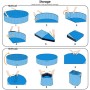 Femor Piscina per Cani, Gatti, Bagno per Cani, Piscina Piegevole, Antiscivolo in PVC, Resistente all'Usura(Blu, 160x160x30cm)
