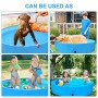 Femor Piscina per Cani, Gatti, Bagno per Cani, Piscina Piegevole, Antiscivolo in PVC, Resistente all'Usura(Blu, 160x160x30cm)
