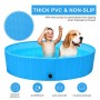 Femor Piscina per Cani, Gatti, Bagno per Cani, Piscina Piegevole, Antiscivolo in PVC, Resistente all'Usura(Blu, 160x160x30cm)