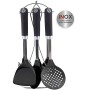 Bastilipo - Set di accessori da cucina 7 pezzi: Schiumarola, mestolo, mestolo, spatola, spatola forata, mestolo per pasta, suppo