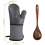 1 paio di Guanti da Forno Resistenti al Calorein, Guanti da Barbecue in Silicone, Guanti da Cucina Antiscivolo, Cotone Guanti da