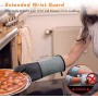 1 paio di Guanti da Forno Resistenti al Calorein, Guanti da Barbecue in Silicone, Guanti da Cucina Antiscivolo, Cotone Guanti da