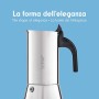 Bialetti Venus Caffettiera in Acciaio Inox, No Induzione, 2 Cups, Inossidabile, Argento