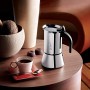Bialetti Venus Caffettiera in Acciaio Inox, No Induzione, 2 Cups, Inossidabile, Argento