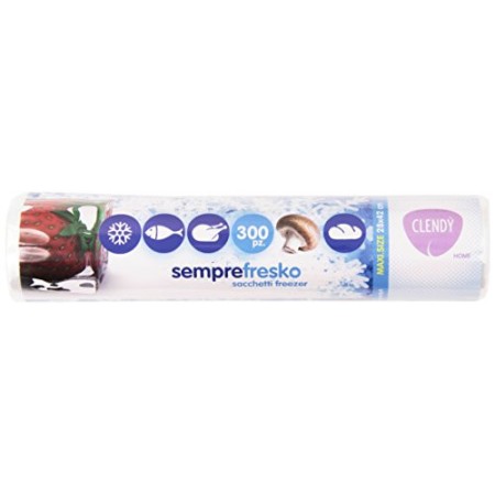 Clendy - Semprefresco, Sacchetti Freezer Maxi 28X42 Cm - 300 Pezzi