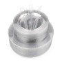 600 Pezzi| Set da Stoviglie Monouso in Plastica Glitter Argento - 100 Piatti Usa e Getta, 100 Piatti da Dessert, 100 Bicchieri, 