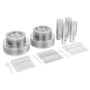 600 Pezzi| Set da Stoviglie Monouso in Plastica Glitter Argento - 100 Piatti Usa e Getta, 100 Piatti da Dessert, 100 Bicchieri, 