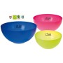 SET DA 21 PEZZI PER FESTA BBQ CAMPEGGIO ESTATE :12 PIATTI 6 BICCHIERI 3 CIOTOLE DA 17, 20 E 24 CM - PLASTICA RIGIDA LAVABILE E R