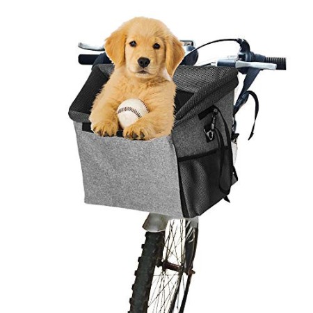 Arkmiido Borsa da Bicicletta per Animali Domestici, Zaino Cane Gatto Trasportino,Portabicicletta per animali da compagnia，Bors