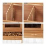 Relaxdays, Naturale Conigliera per Esterni, con Recinto, in Legno, per Conigli per Animali Piccoli, Criceti, 71x154x51,5