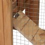 Relaxdays, Naturale Conigliera per Esterni, con Recinto, in Legno, per Conigli per Animali Piccoli, Criceti, 71x154x51,5