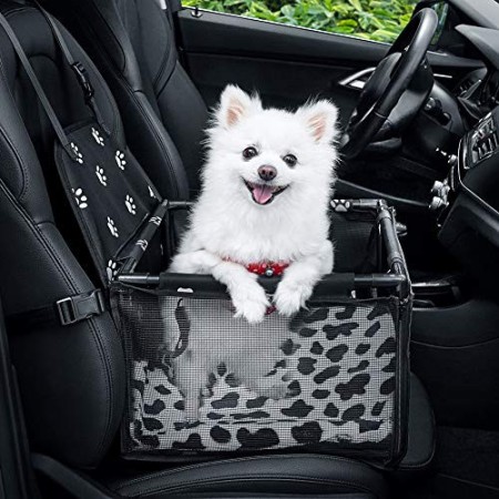 GENORTH Seggiolino Auto per Cani Dog Car Seat Aggiorna Seggiolino Auto Booster per Cani con Coperta per Cani, Perfetto per Anima