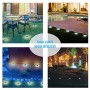 JP-LED® 4 Pezzi, Luci Solari Per Giardino Impermeabili Con 12 Led【Lampada Traccia Sentieri Con Ricarica Automatica Energia So