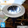 JP-LED® 4 Pezzi, Luci Solari Per Giardino Impermeabili Con 12 Led【Lampada Traccia Sentieri Con Ricarica Automatica Energia So
