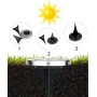 JP-LED® 4 Pezzi, Luci Solari Per Giardino Impermeabili Con 12 Led【Lampada Traccia Sentieri Con Ricarica Automatica Energia So