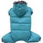 Doggy Dolly, W149, Tuta da Neve per Cane con Cappuccio e Fodera in Pile, Verde, Cappottino Invernale/Giacca Invernale per l’Es