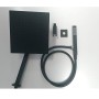 Kit Doccia Quadro NERO Soffione Braccio Presa Acqua Doccetta Laccio Pvc Bagno
