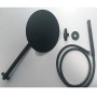 Kit Doccia Tondo NERO Soffione Braccio Presa Acqua Doccetta Laccio Pvc Bagno