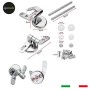 Ogomondo Sedile Wc MDF Bianco Universale Sedix Plus con 2 coppie di cerniere cromo in dotazione come ricambio