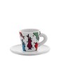 Bialetti Y0TZ034 Set 4 Tazzine Espresso Arte (con Piattini), Porcellana