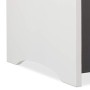 Relaxdays, Bianco-Grigio Portagiochi Bambini, Mobiletto per Giocattoli, Panca con Coperchio, HLP 47x57x30 cm, con Stella, Pannel