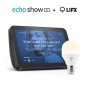Echo Show 8, Tessuto antracite + lampadina intelligente LIFX White, compatibile con Alexa