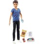 Barbie- Babysitter Uomo con Salatini Una Bambola e 5 Accessori a Tema, Multicolore, FNP43